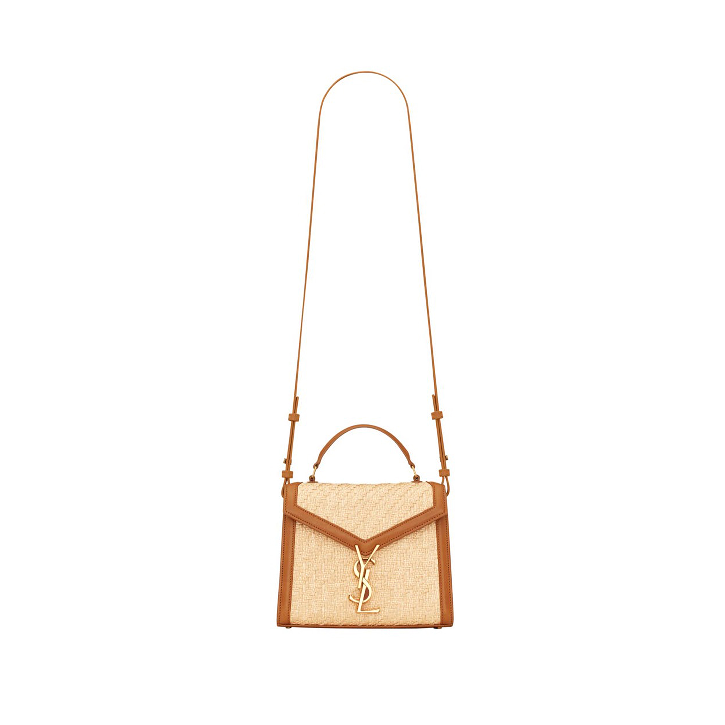 YSL CASSANDRA MONOGRAM MINI RAFFIA BAG 602716 (20*16*7.5cm)